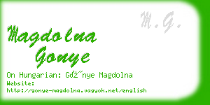 magdolna gonye business card